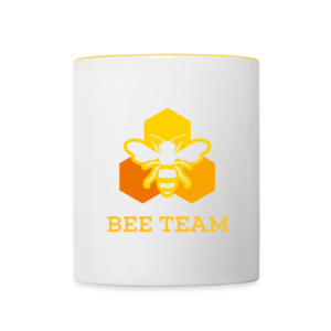 BEE TEAM - Tasse weiß/gelb